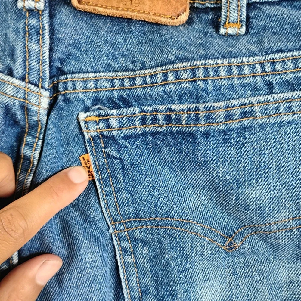 Levis 619 Vintage Mens 32x28 Medium Wash Blue Straight Orange Tab Jeans Canada
